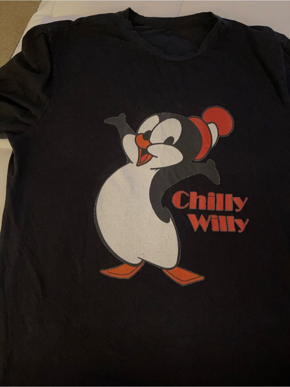 Chilly Willy Black Graphic Kids T-Shirt